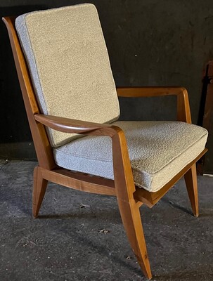 Roger landault rare set of 2 lounge chairs