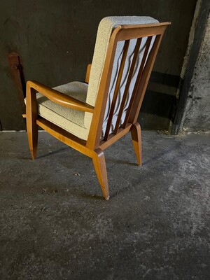 Roger landault rare set of 2 lounge chairs