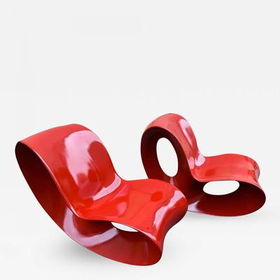 Ron Arad Red Lacquer Voido Chairs