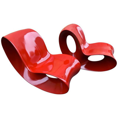 Ron Arad Red Lacquer Voido Chairs