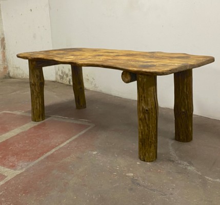 Spectacular organic brutalist unique dinning or work table