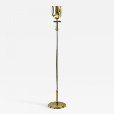 Stiffel Brass Greek Key Design Torchere Floor Lamp 