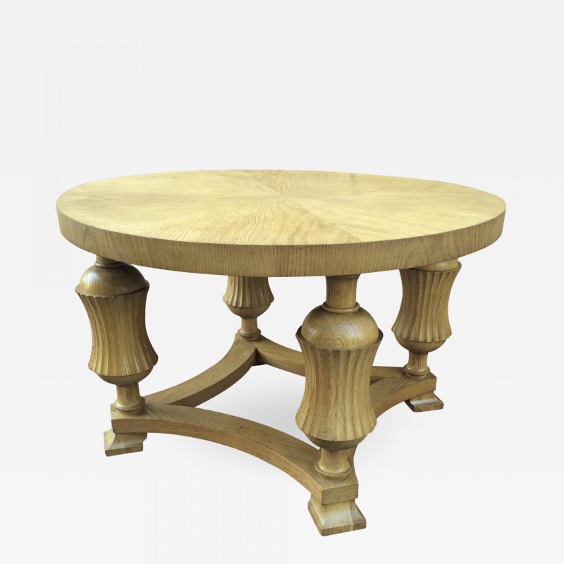 Style of Andre Arbus Coffee Table with Carved LeGS
