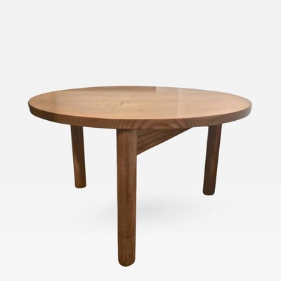 Style of Charlotte Perriand Blond Ash Tree Tripod  Coffee Table