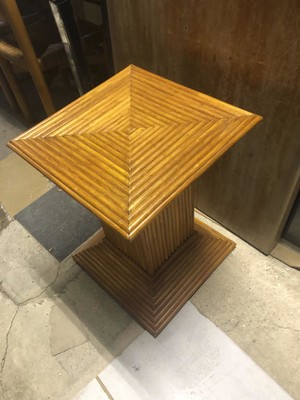 Style of Gabriella Crespi pair of bamboo side table