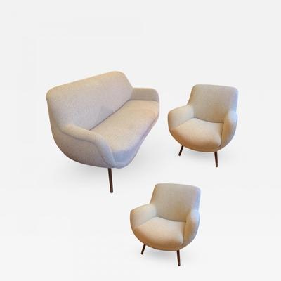 Style of Gio Ponti maharam set wood legs