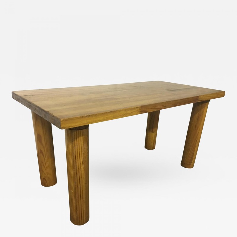 Style of Perriand Rectangular Pine Coffee Table