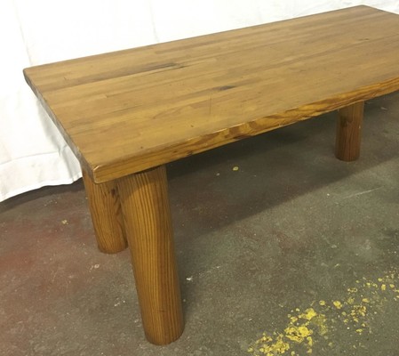 Style of Perriand Rectangular Pine Coffee Table
