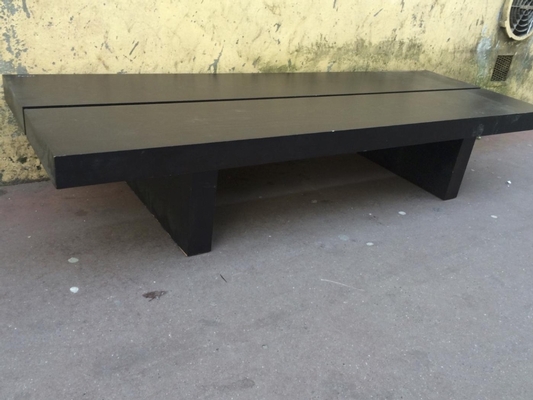 Style of Pierre Chapo Long Black Bench or Coffee Table