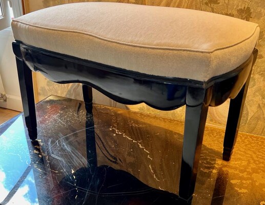 Sue et Mare blackened solid wood refined bench