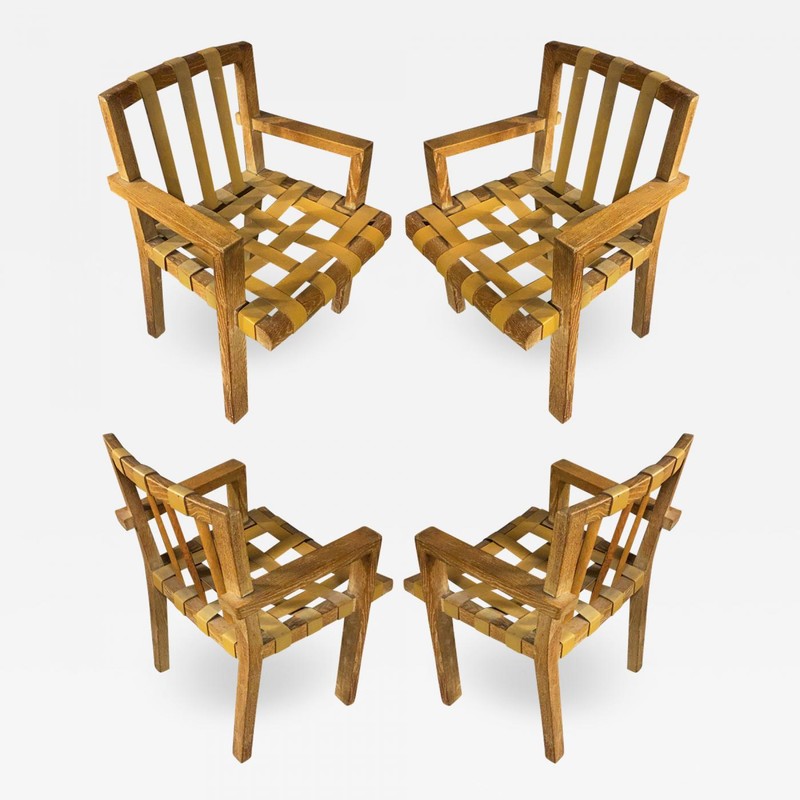 Suzanne Guiguichon rarest documented set of ceruse dinning chairs