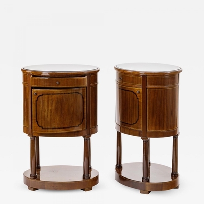 Swedish neo classical pair of bedsides or side table