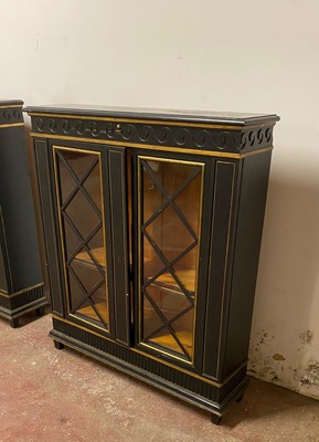 Swedish pair of Neo classical lacquered library