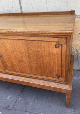 Swedish refinement oak neo classical forties 2 doors cabinet