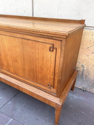 Swedish refinement oak neo classical forties 2 doors cabinet