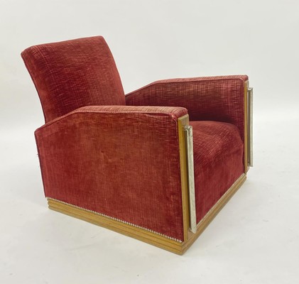 UAM style modernist chair and ottoman set