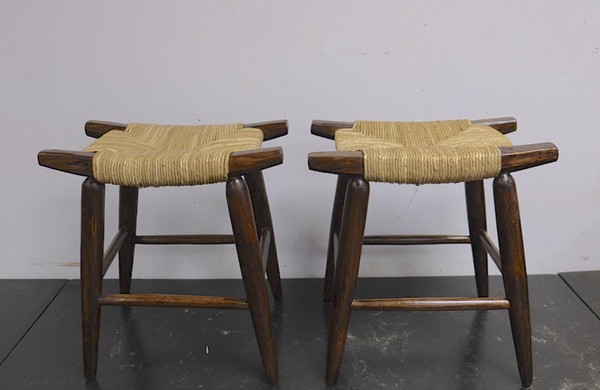 Victor Courtray set of 6 brutalists stools