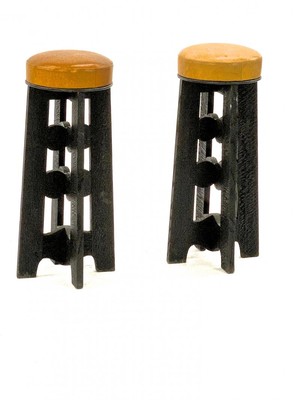 Witty pair of alp black sandblasted stools