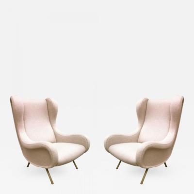 Zanuso vintage armchairs model Senior