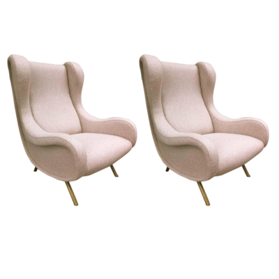 Zanuso vintage armchairs model Senior